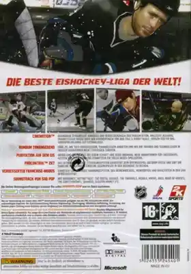 NHL 2K7 (USA) box cover back